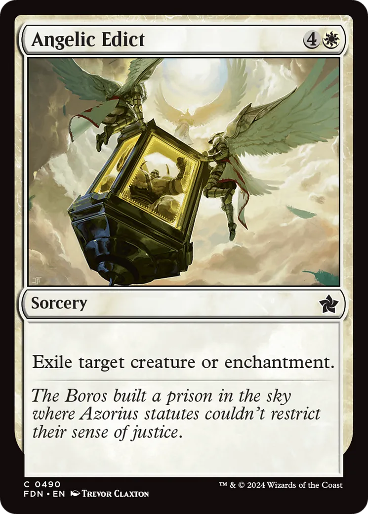 Angelic Edict — Foundations — Magic: The Gathering