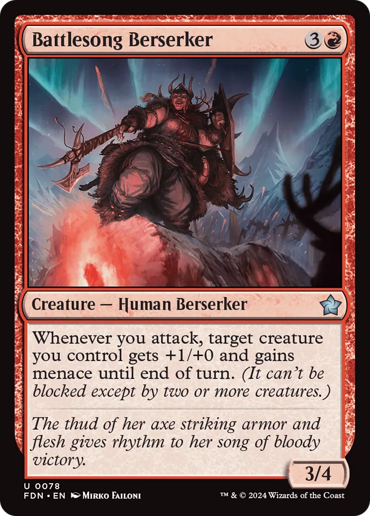 Battlesong Berserker — Foundations — Magic: The Gathering