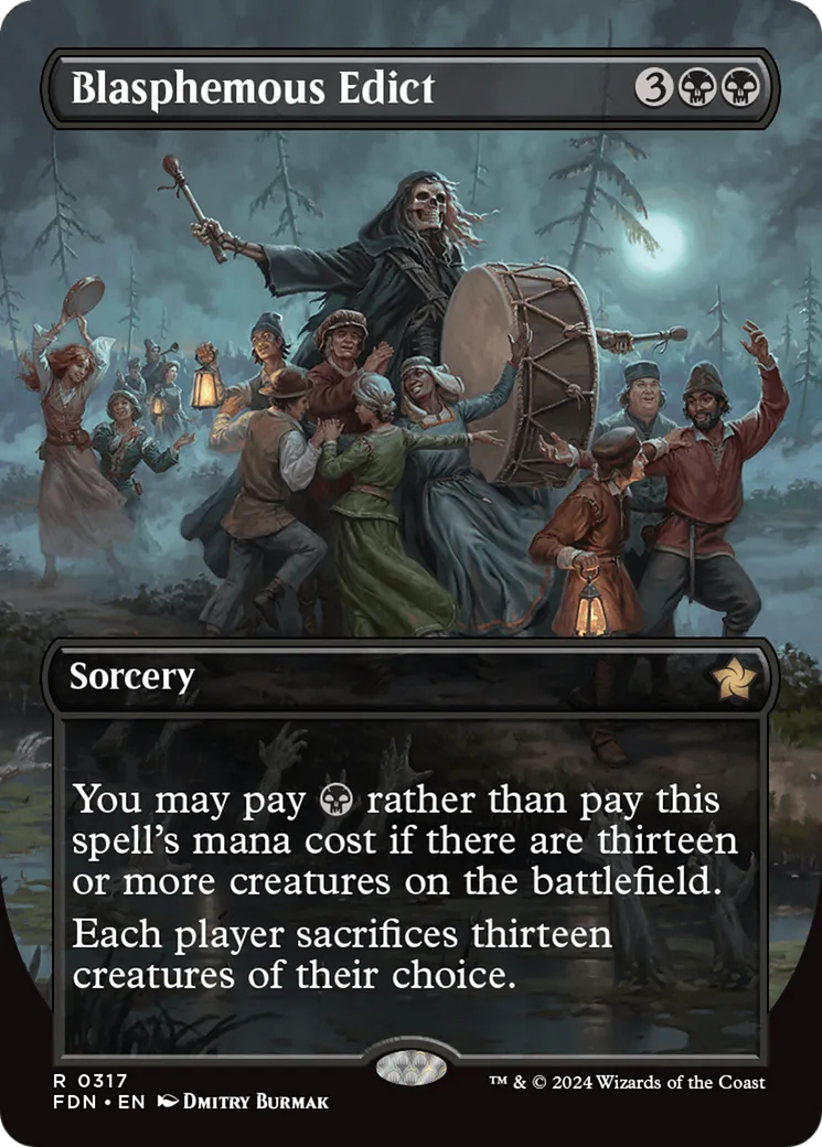 Blasphemous Edict from Foundations - Magic: The Gathering