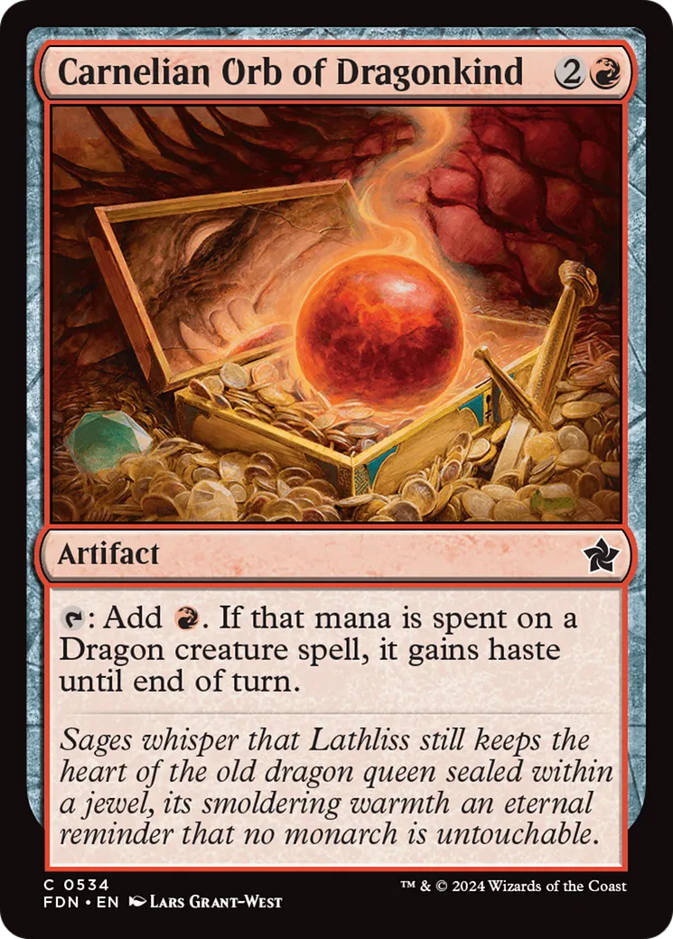 Carnelian Orb of Dragonkind — Foundations — Magic: The Gathering