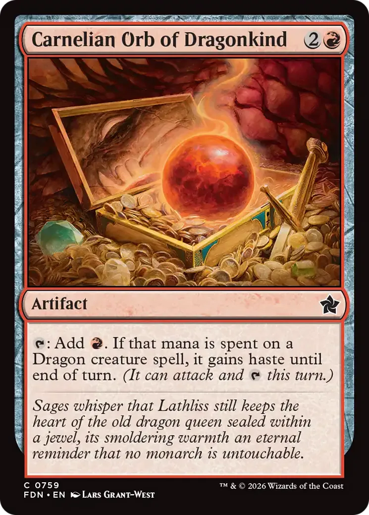 Orbe des dragons de cornaline — Foundations — Magic: The Gathering