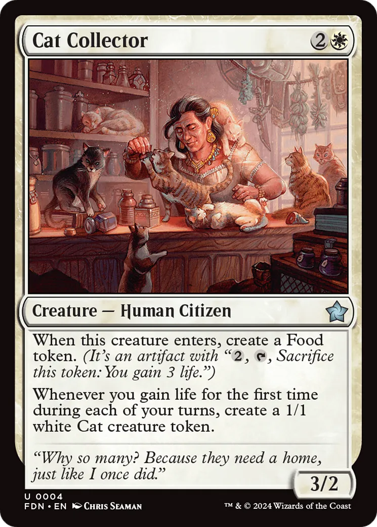 Cat Collector from Foundations - Magic: The Gathering