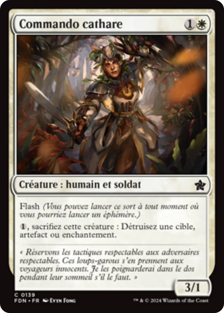 Commando cathare from Foundations - Magic: The Gathering
