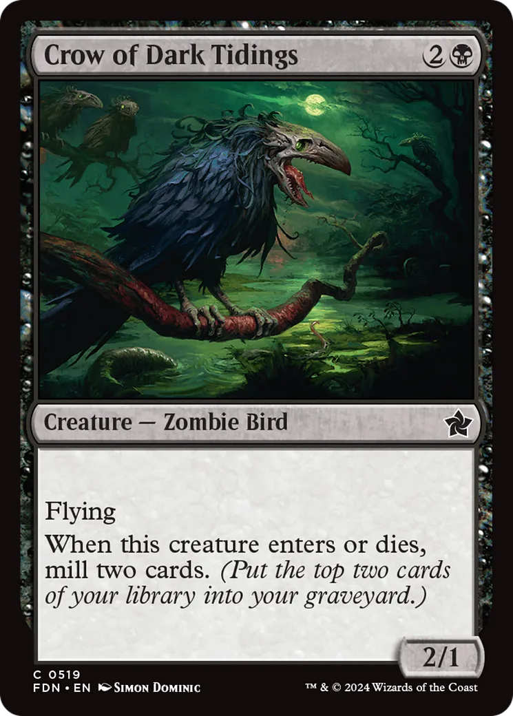 Crow of Dark Tidings — Foundations — Magic: The Gathering
