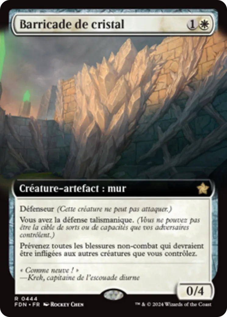 Barricade de cristal — Foundations — Magic: The Gathering
