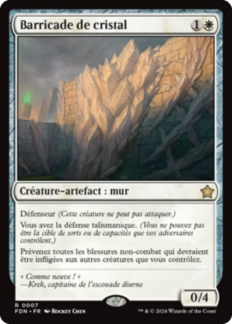Barricade de cristal — Foundations — Magic: The Gathering