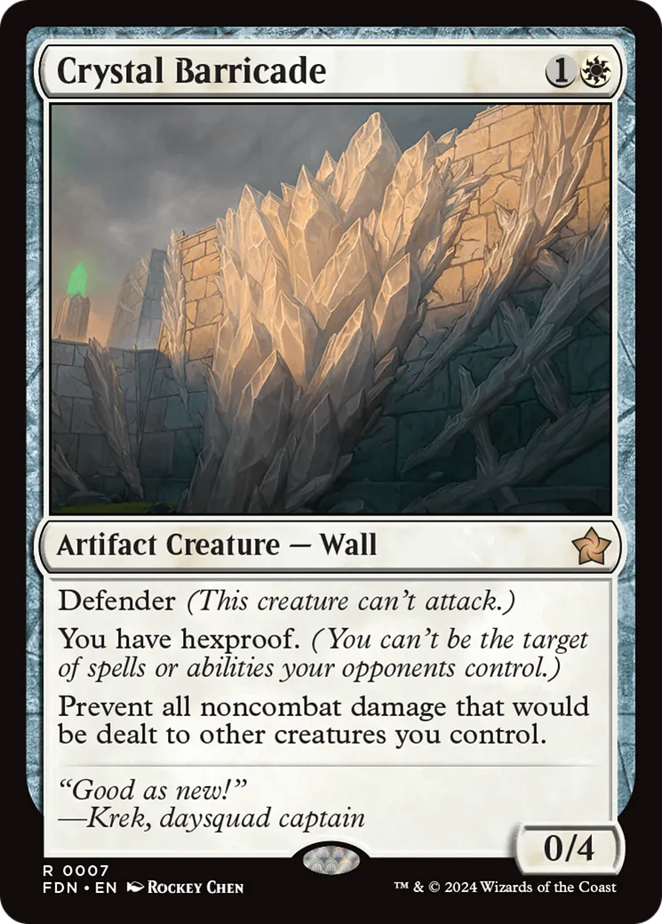 Crystal Barricade from Foundations - Magic: The Gathering