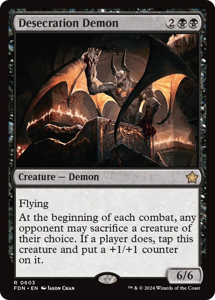 Démon de profanation — Foundations — Magic: The Gathering