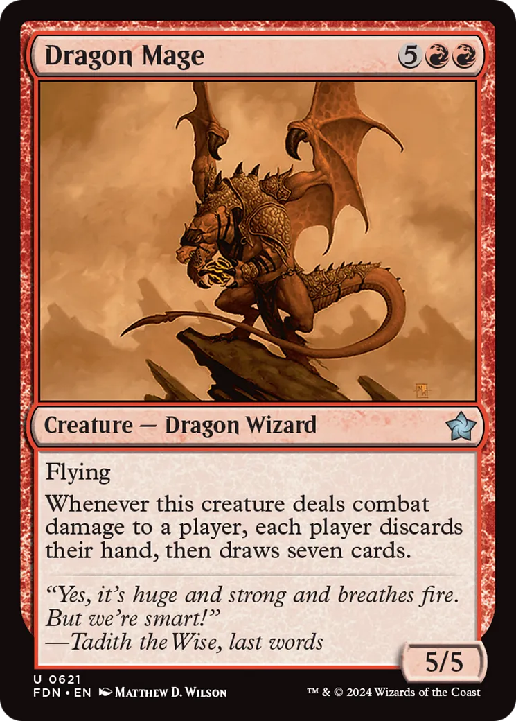 Dragon Mage from Foundations - Magic: The Gathering