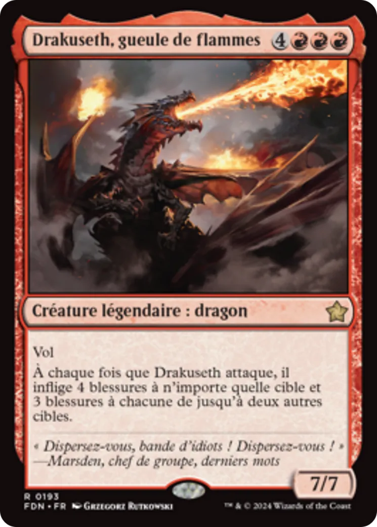 Drakuseth, gueule de flammes — Foundations — Magic: The Gathering