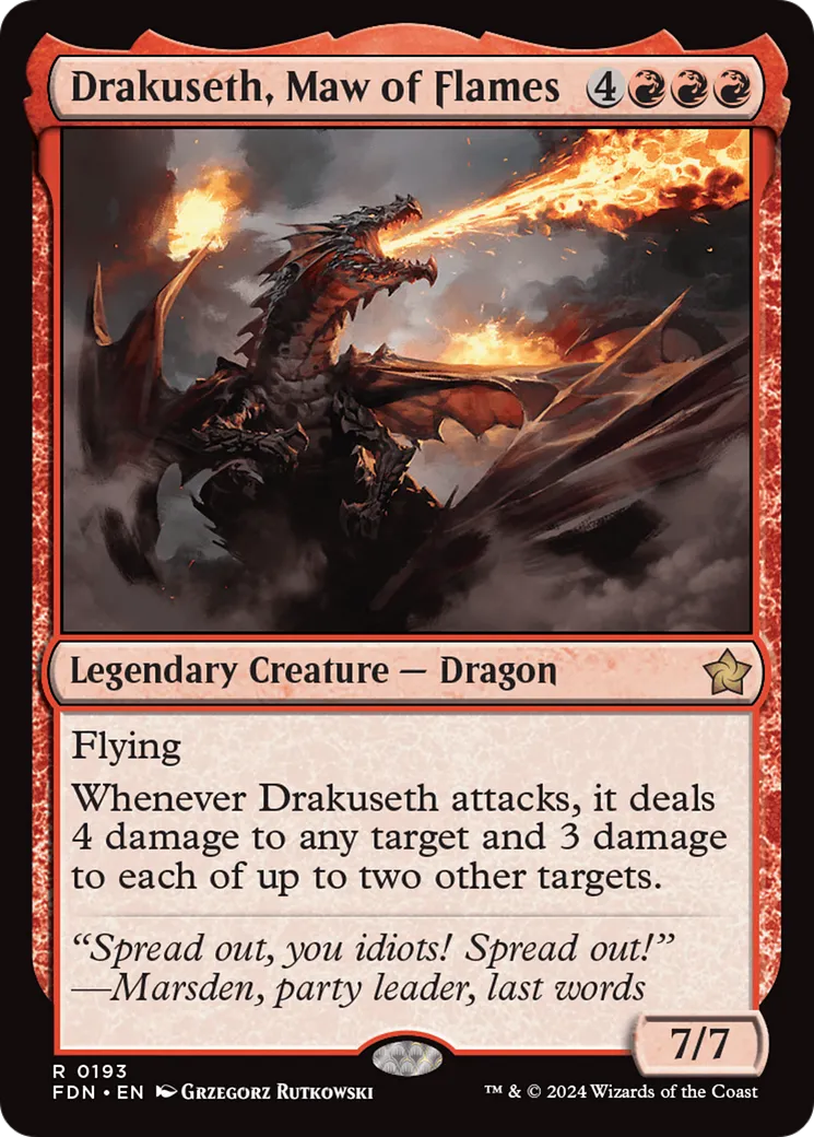 Drakuseth, gueule de flammes — Foundations — Magic: The Gathering