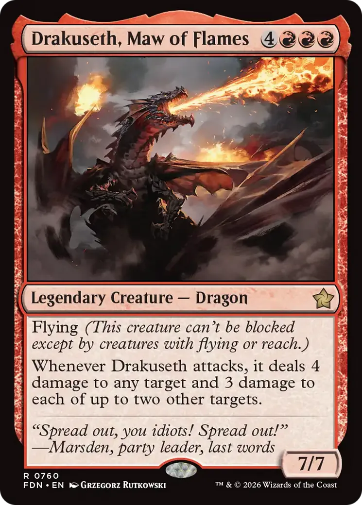 Drakuseth, gueule de flammes — Foundations — Magic: The Gathering