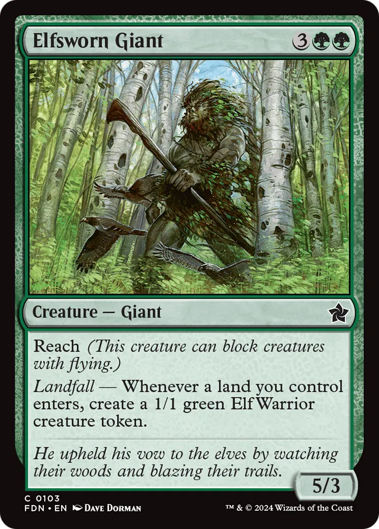 Elfsworn Giant — Foundations — Magic: The Gathering