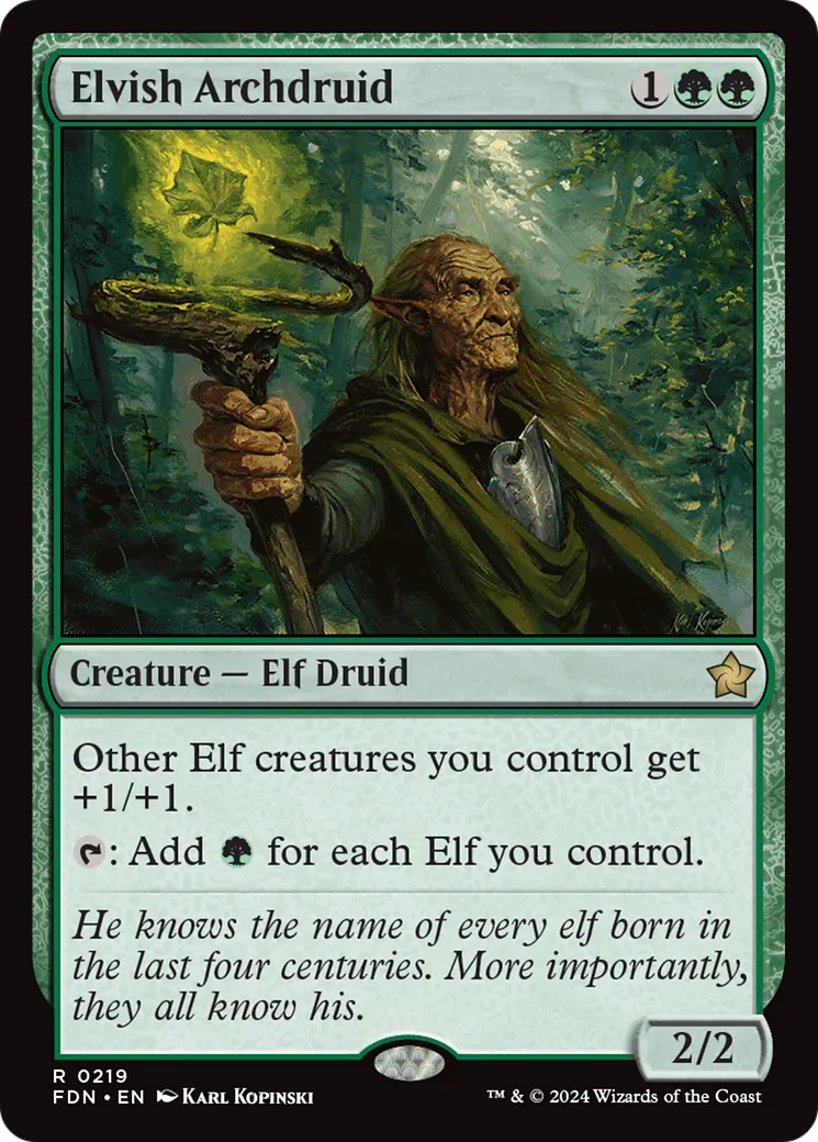 Archidruide elfe — Foundations — Magic: The Gathering