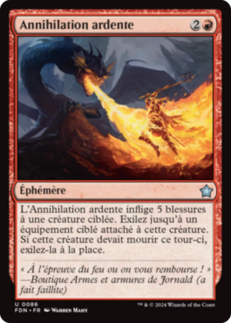 Annihilation ardente — Foundations — Magic: The Gathering