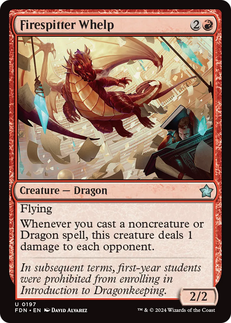 Firespitter Whelp — Foundations — Magic: The Gathering