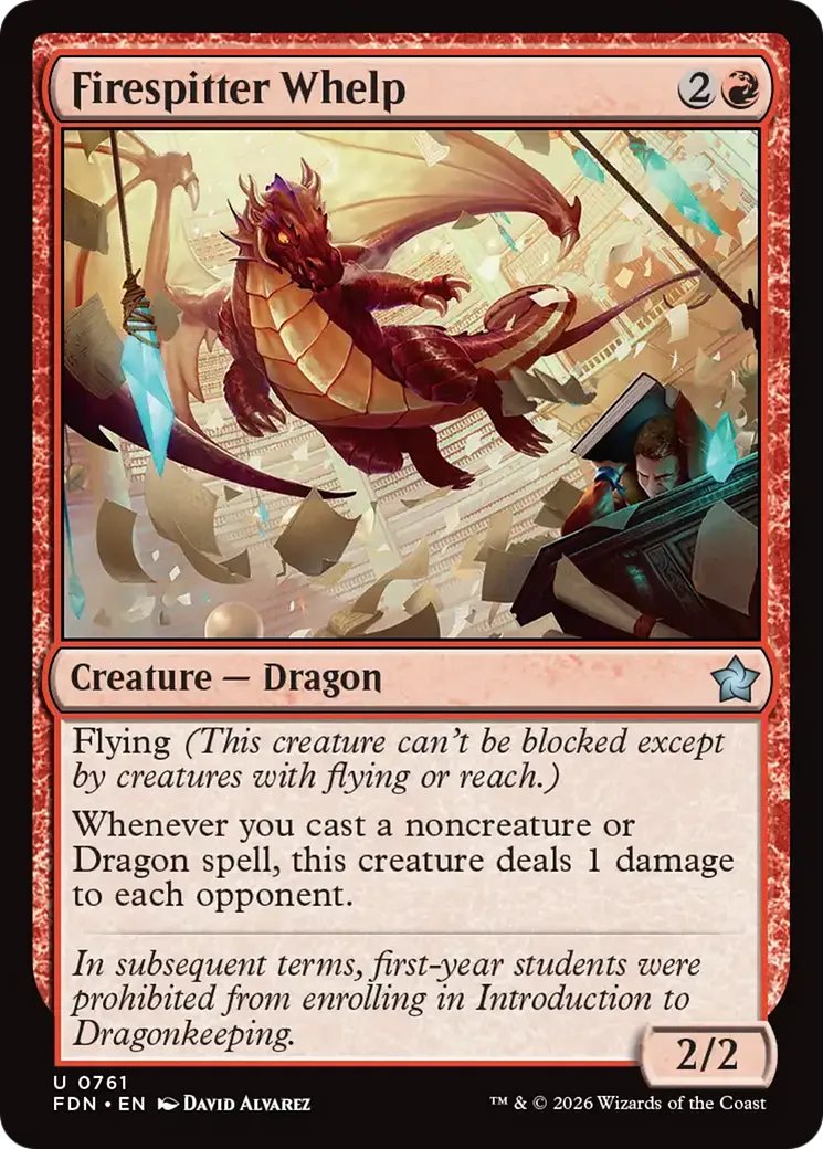 Dragonnet cracheur de feu — Foundations — Magic: The Gathering