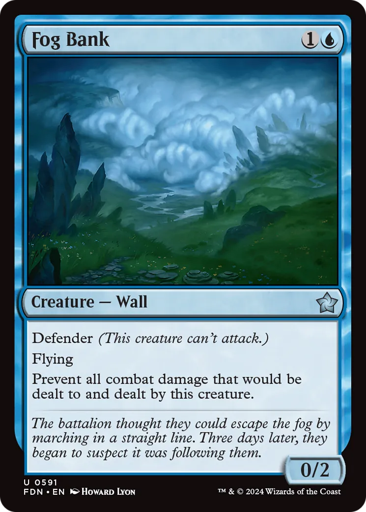 Fog Bank from Foundations - Magic: The Gathering