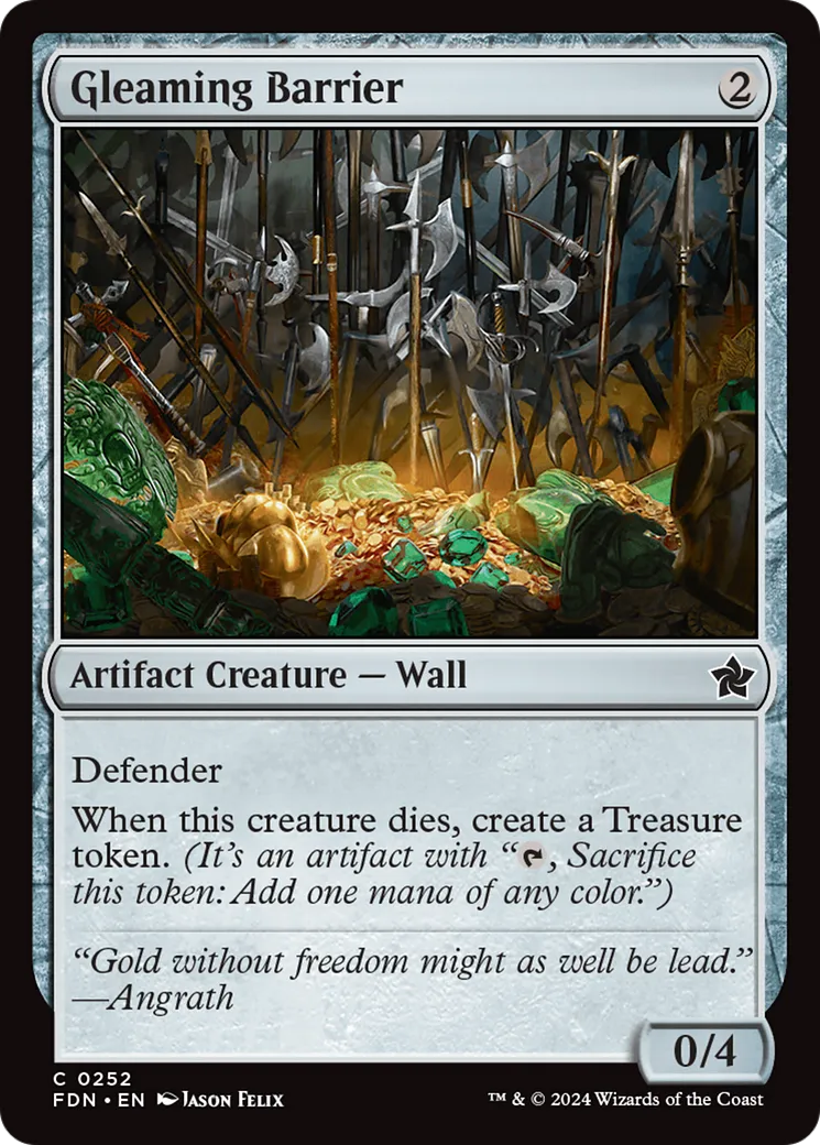 Gleaming Barrier — Foundations — Magic: The Gathering