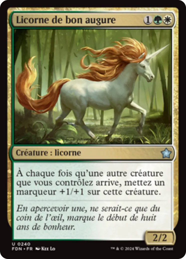 Licorne de bon augure — Foundations — Magic: The Gathering