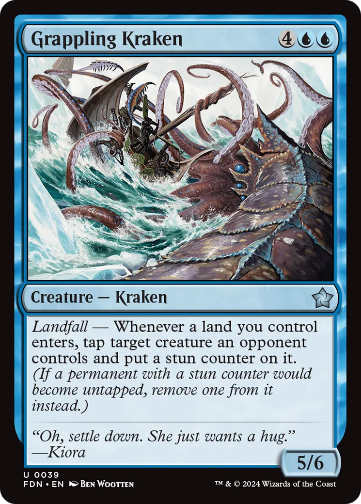 Grappling Kraken — Foundations — Magic: The Gathering
