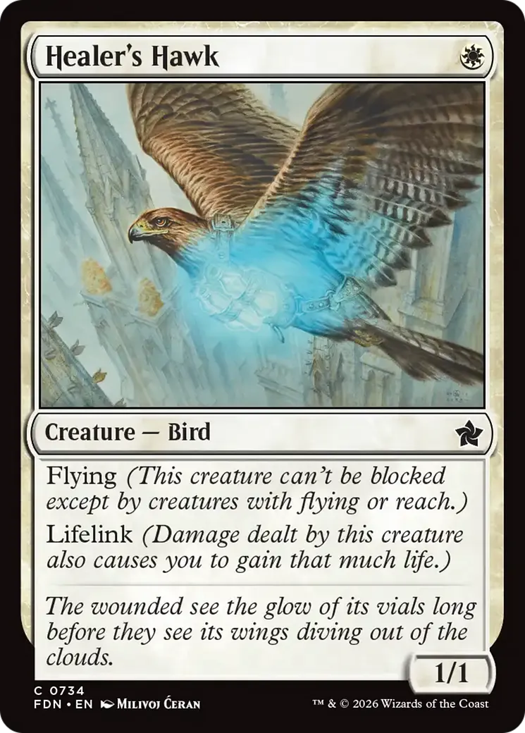 Faucon de guérisseur — Foundations — Magic: The Gathering