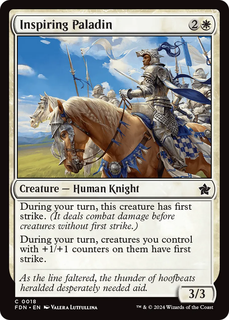 Paladine inspiratrice — Foundations — Magic: The Gathering