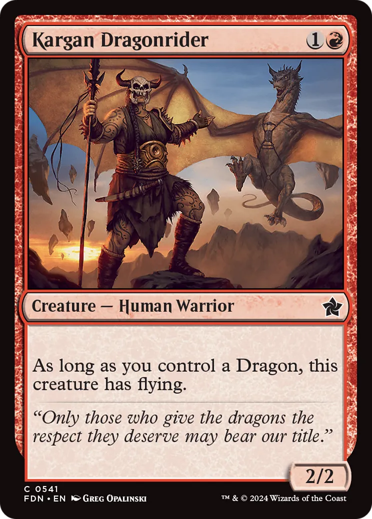 Kargan Dragonrider — Foundations — Magic: The Gathering