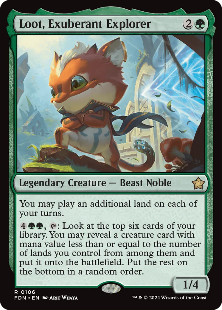 Loot, Exuberant Explorer — Foundations — Magic: The Gathering