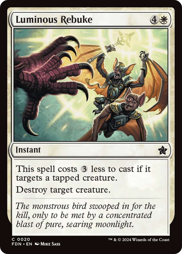 Luminous Rebuke — Foundations — Magic: The Gathering