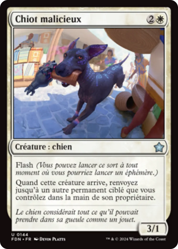 Chiot malicieux — Foundations — Magic: The Gathering