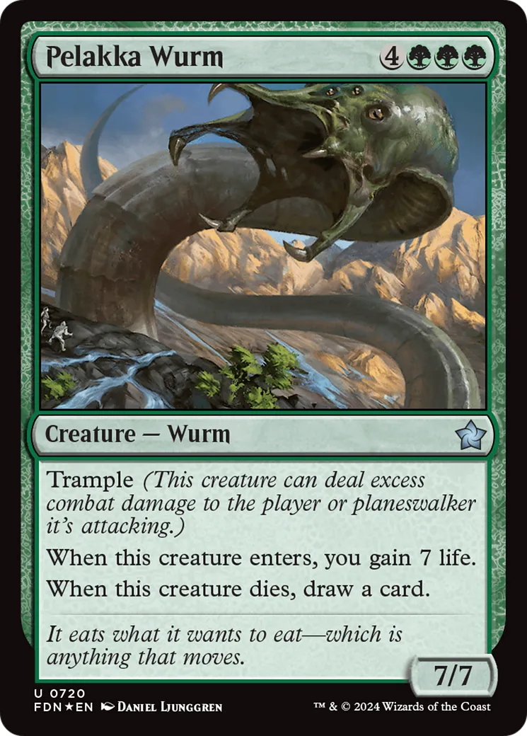 Pelakka Wurm from Foundations - Magic: The Gathering
