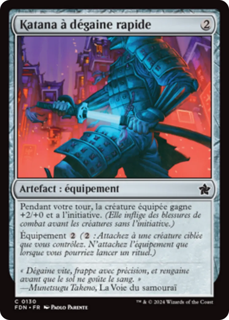 Katana à dégaine rapide — Foundations — Magic: The Gathering