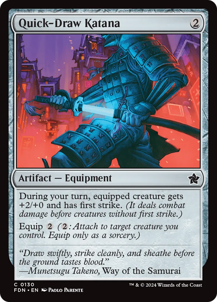 Katana à dégaine rapide — Foundations — Magic: The Gathering