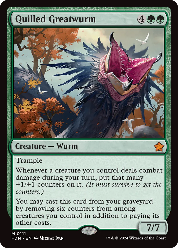 Quilled Greatwurm — Foundations — Magic: The Gathering