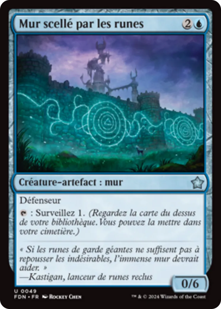Mur scellé par les runes — Foundations — Magic: The Gathering