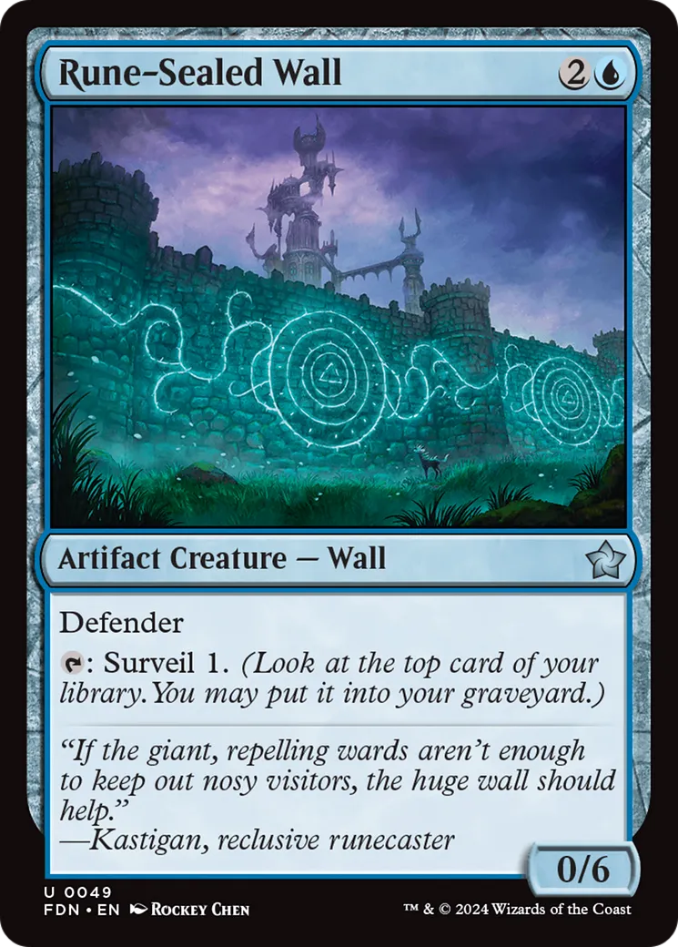 Rune-Sealed Wall — Foundations — Magic: The Gathering