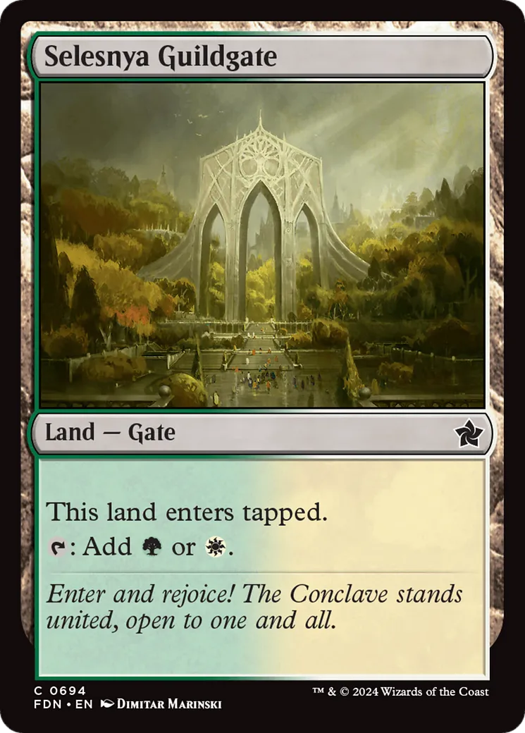 Selesnya Guildgate — Foundations — Magic: The Gathering