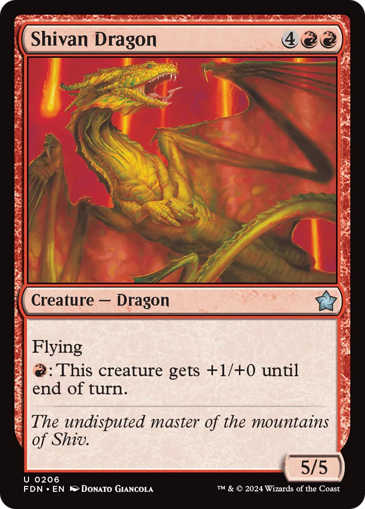 Shivan Dragon — Foundations — Magic: The Gathering
