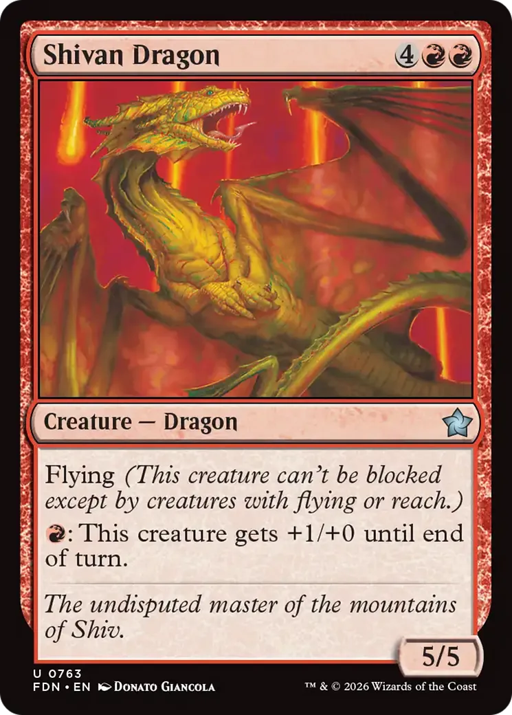 Dragon shivân — Foundations — Magic: The Gathering
