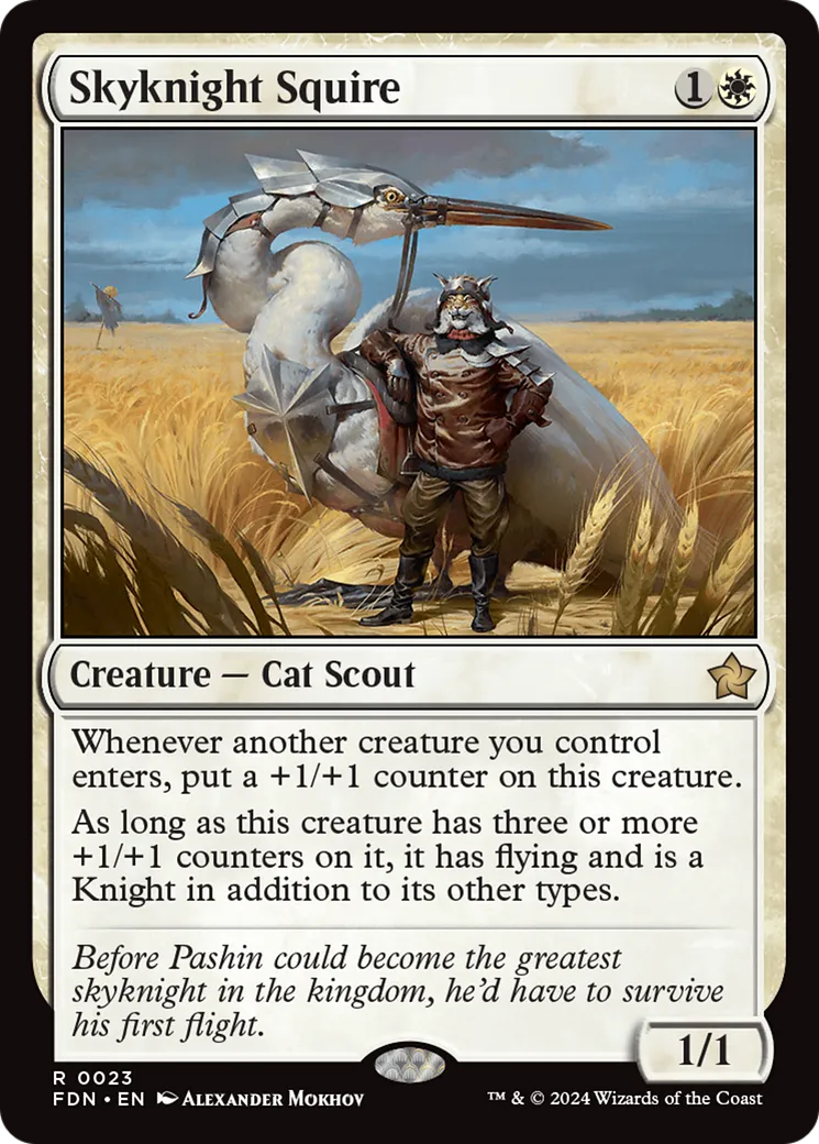 Écuyer de chevalier céleste — Foundations — Magic: The Gathering
