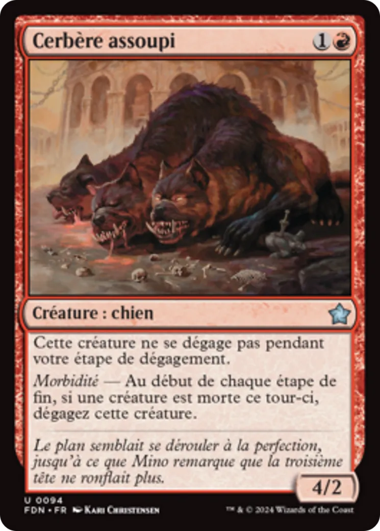 Cerbère assoupi — Foundations — Magic: The Gathering