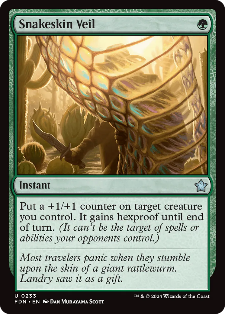 Voile en peau de serpent — Foundations — Magic: The Gathering