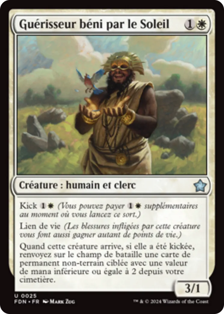 Guérisseur béni par le Soleil — Foundations — Magic: The Gathering