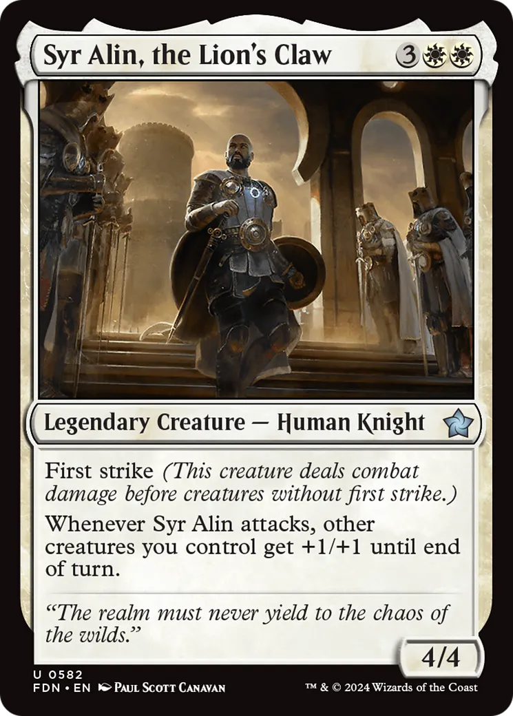Syr Alin, la Griffe du Lion — Foundations — Magic: The Gathering