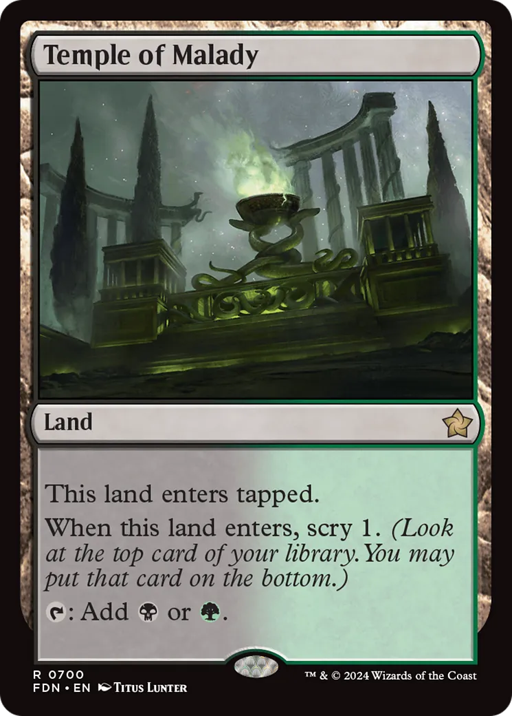 Temple de la maladie — Foundations — Magic: The Gathering