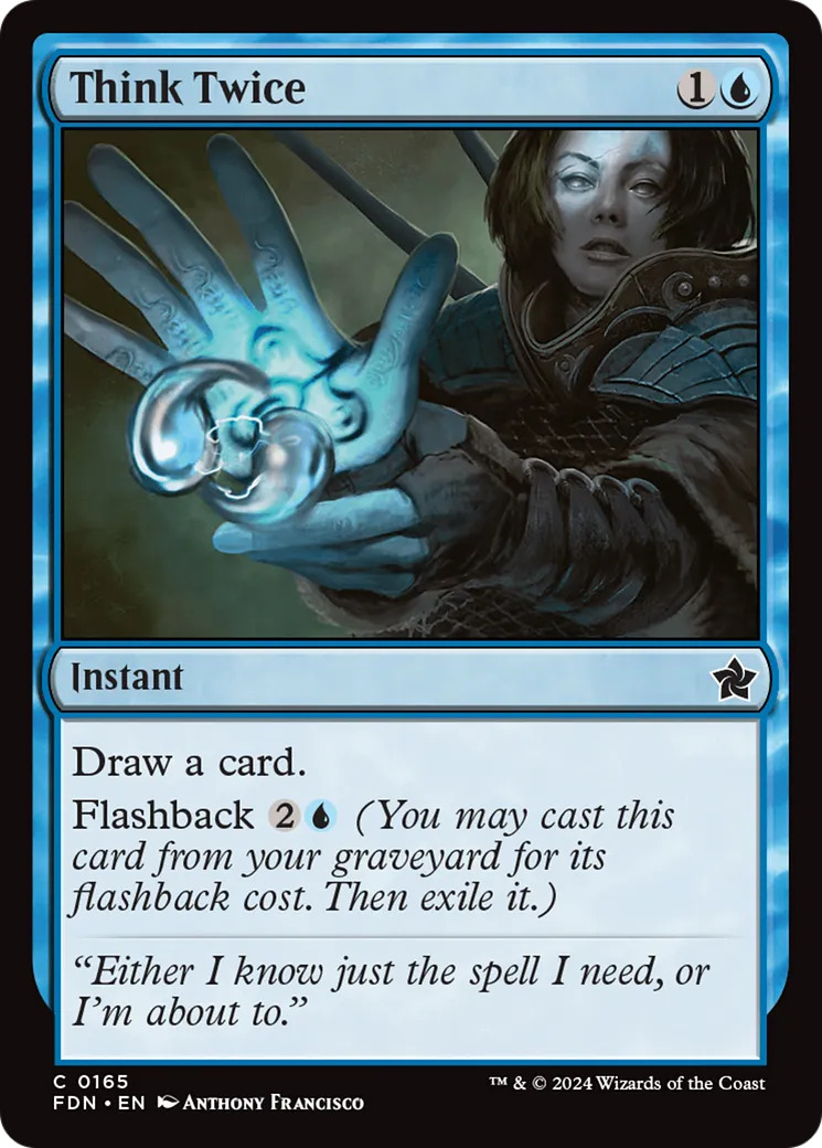 Réfléchir à deux fois — Foundations — Magic: The Gathering