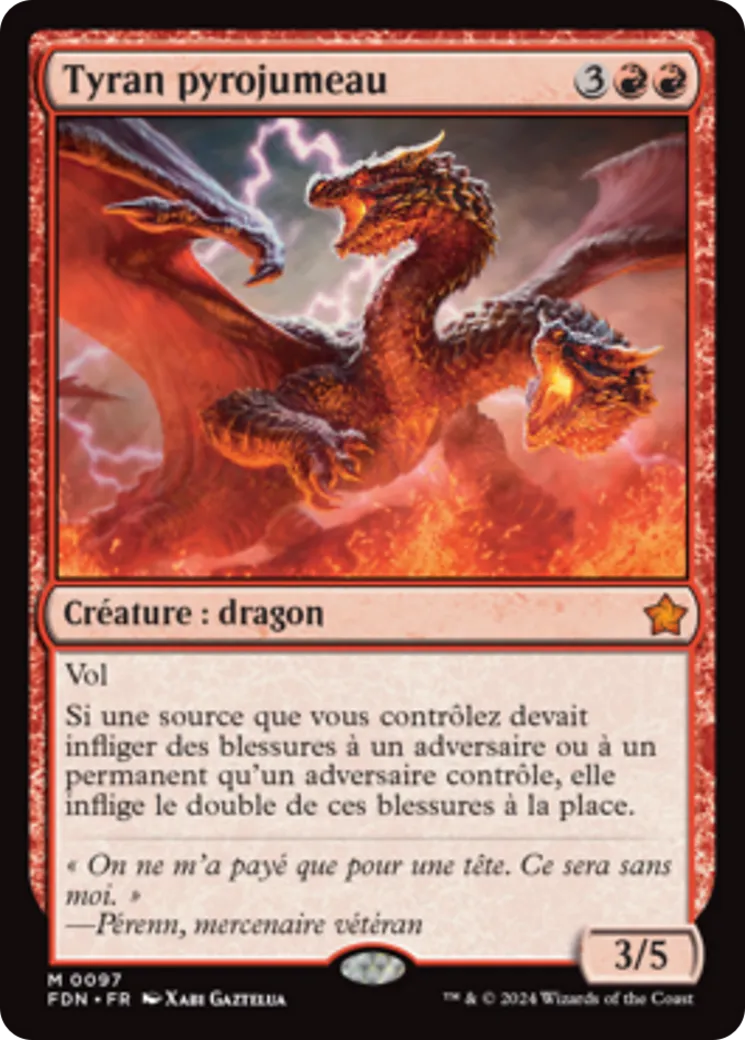 Tyran pyrojumeau — Foundations — Magic: The Gathering