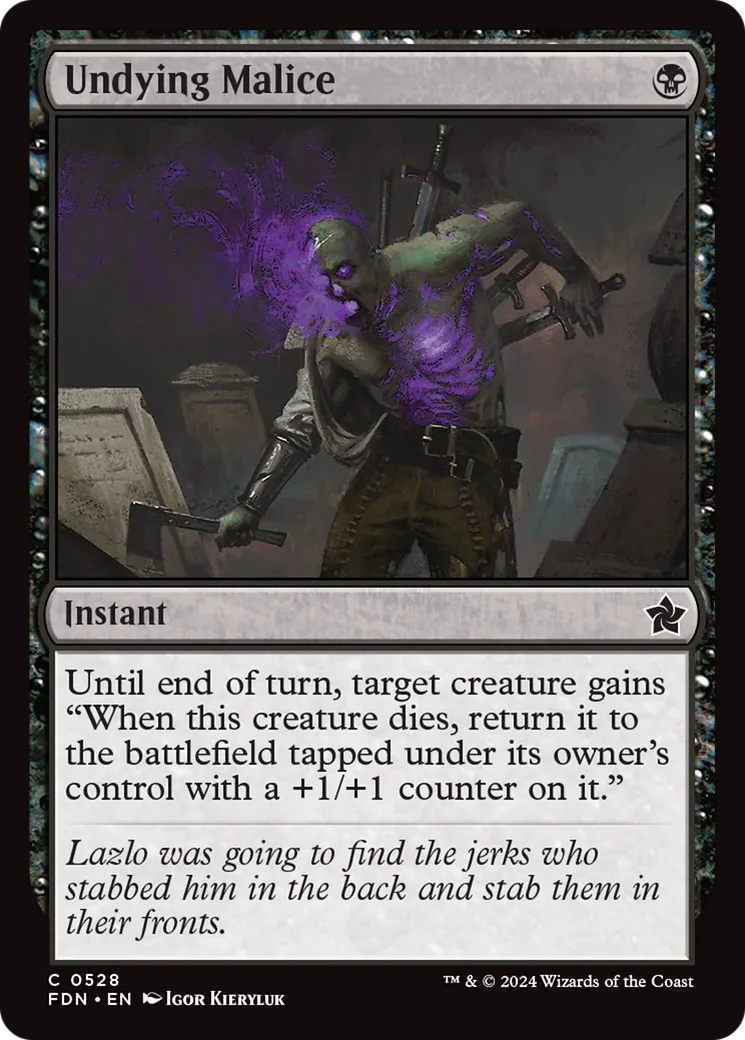 Malveillance immortelle — Foundations — Magic: The Gathering