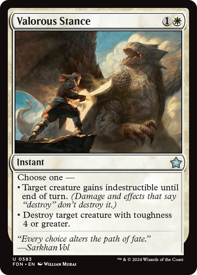 Posture valeureuse — Foundations — Magic: The Gathering